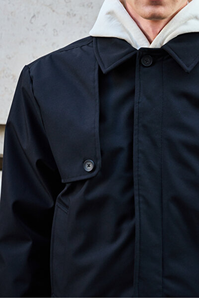 Danger Ανδρικό μπουφάν με κανονική εφαρμογή, μαύρο