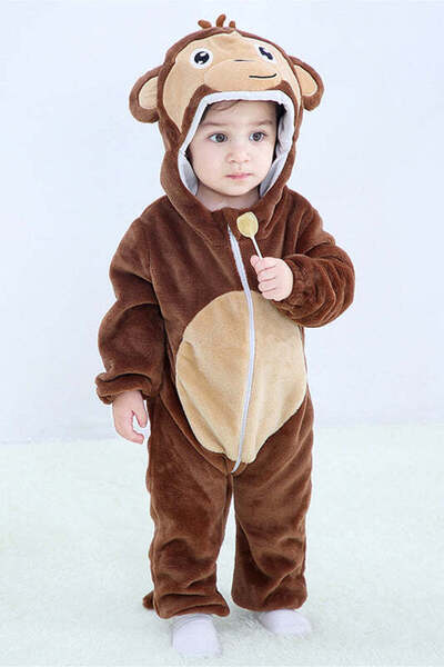 WildFashion Kigurumi pajamas for babies made of soft and fluffy material CLD132-8