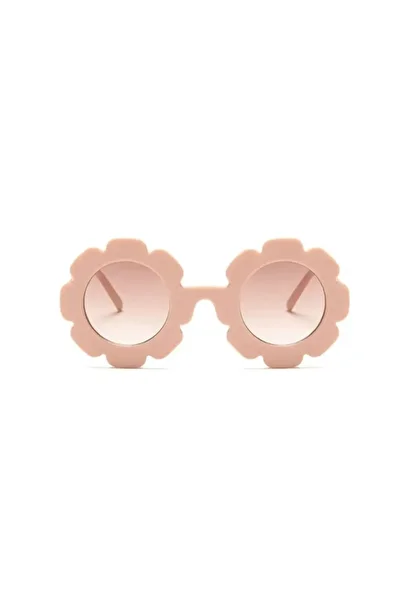OEM Children's Sunglasses with Floral and Animal Print, UV400 Filter, Nude Beige