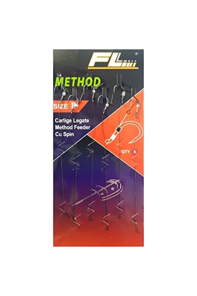FL Carlige Legate, FL, Method Micro Barbed, cu Spin 7mm, marimea 10