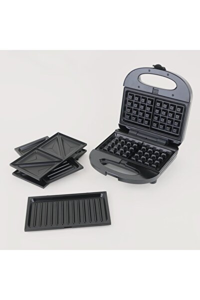 Alberto polypropylene sandwich maker 2-slice die-casing plate black 700W