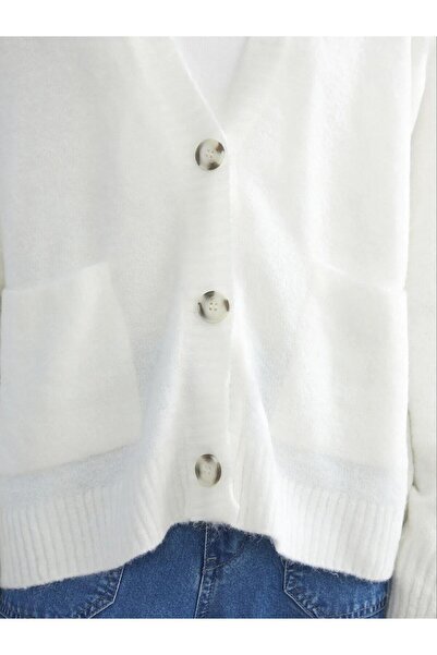 LC Waikiki LCWAIKIKI Classic V Yaka Oversize Kadın Triko Hırka (W5)