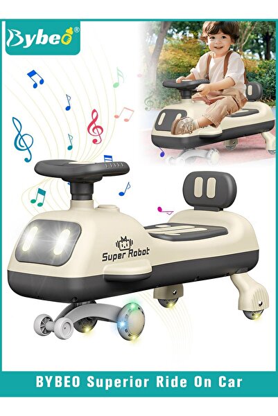 BYBEO سيارة ركوب للأطفال، سيارة أرجوحة ممتدة للأطفال، سيارات أطفال سحرية للأو...