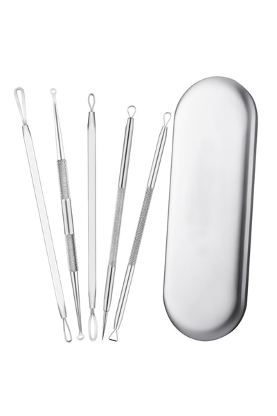 BEYOUTIFUL Trusa 5 instrumente inox pentru extractia comedoanelor si a punctelor negre
