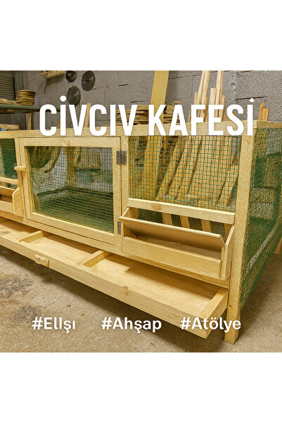KARAYİĞİT AHŞAP MOBİLYA DEKORASYON Çekmeceli Izgaralı Taşıma-büyütme Kafesi – Güvercin, Civciv, Bıldırcın, Tavşan