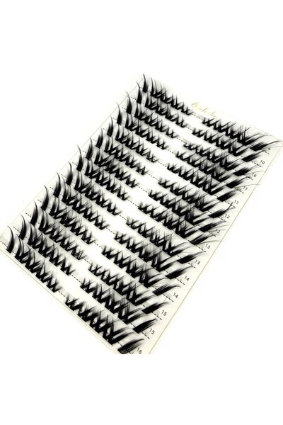 choice2 14 زوجًا - 6 14 صفًا من الرموش الصناعية المنفوشة ثلاثية الأبعاد الفردية، رموش صناعية مفردة مقسمة، طبيعية