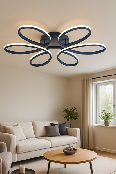 G'Shine Avize Antrasit Renk Modern Tasarım Yatak Odası-Salon-Mutfak Gün Işığı...