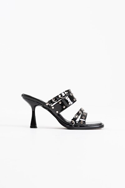 AuroraStore Merlin high heeled women's black slippers