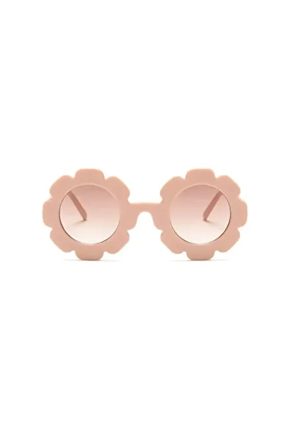 OEM Children's Sunglasses with Floral and Animal Print, UV400 Filter, Nude Beige