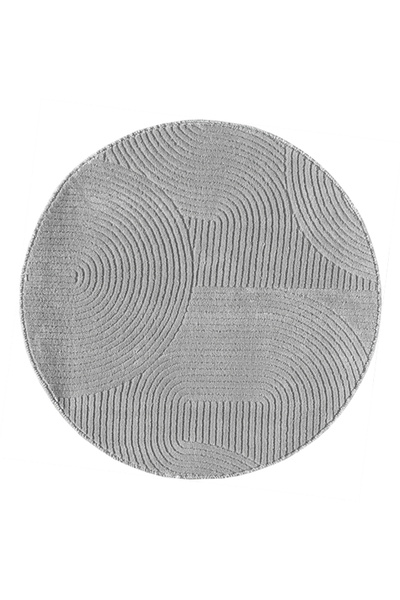 Merinos Rölyef Joy Gri Kaymaz Salon Koridor Mutfak Halısı Makinede Yıkanır