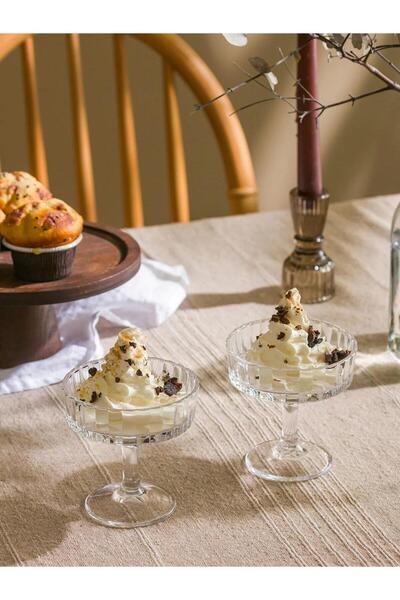 LC Waikiki LCW HOME Ayaklı Cam Kase 2'li 10 Cm (W5)