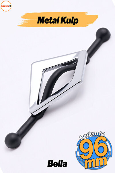 Badem10 Срібна хромована металева ручка 96 мм Декоративна ручка для шафи та ш...