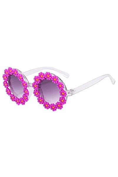 OEM Children's Sunglasses with Daisies, UV400 Filter, Fuchsia