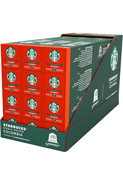 Starbucks كبسولات قهوة سينجل أوريجين كولومبيا من نسبرسو، عبوة من 10 كبسولات
