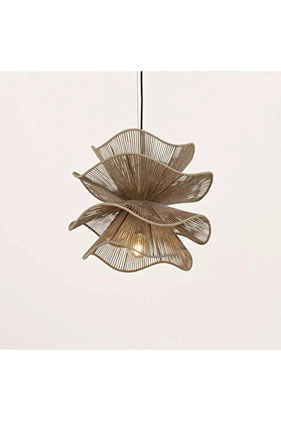 Arslan tekstil El Yapımı İp Avize – Doğal Bohem Tarz Dekoratif Sarkıt Aydınlatma