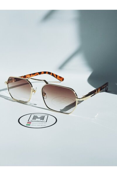 MOONMEE Eşref - Unisex Sunglasses Gold Uv400 Protected