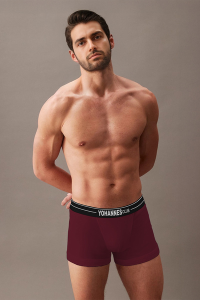 Yohannes Club Ανδρικά βαμβακερά μπόξερ με ειδικό τμήμα, 3-συσκευασία - 3 συσκευασίες, X-Large, μπορντό, πράσινο, μπλε