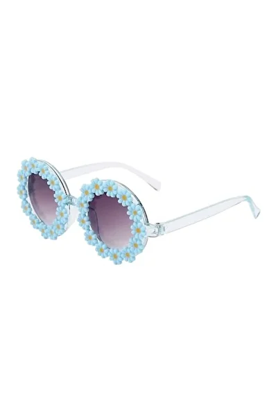 OEM Children's sunglasses with daisies, UV400 filter, blue