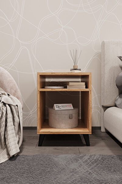 Decomob Serina Açık Raflı Komodin Yatak Yanı Sehpa Atlantik Çam