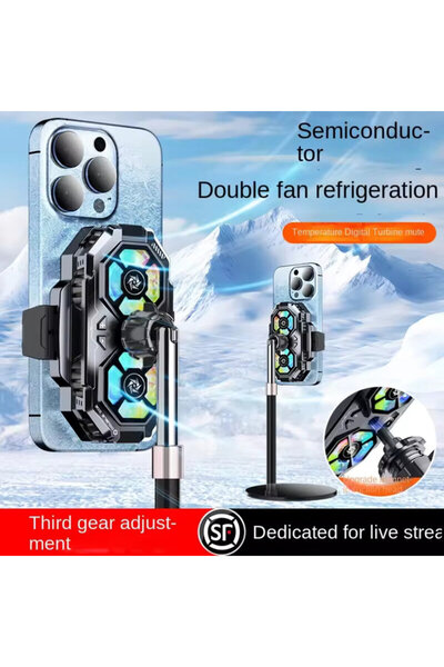 Techsuit Cooler phone for iPhone with two turbines Techsuit, black, SL22