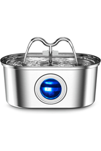 Elindor Automatic water dispenser for cats and dogs, stainless steel, 3.2 l, ...