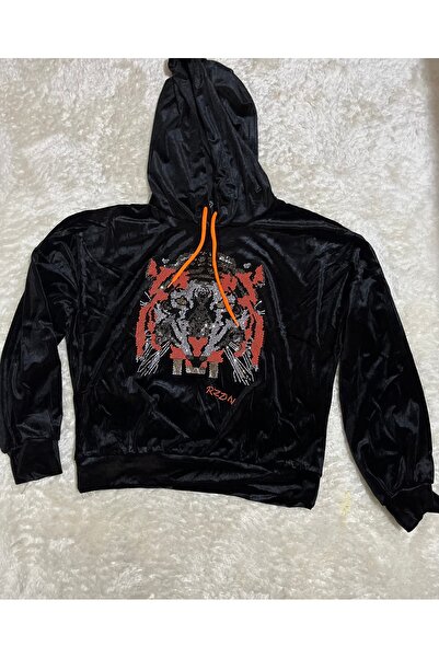 DeYeDe Γυναικεία βελούδινη φόρμα πέτρα με τύπωμα