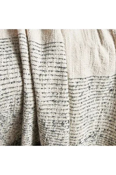 Home Centre Ascott Stripes Cotton Throw - 130x170 cm