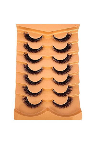 Choice3 7 أزواج CMJ8D-04 رموش صناعية جديدة من 7 أزواج، رموش صناعية ثلاثية الأبعاد من فرو المنك، رموش طبيعية كثيفة وناعمة تدوم طويلًا