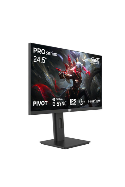 DRAGOS PROSeries P245FHD200 1ms FHD 200Hz 24.5 İnç FreeSync G-Sync IPS Pivot Oyuncu Monitörü