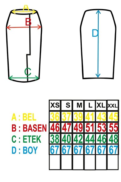 QUBERZ fustă midi pentru birou