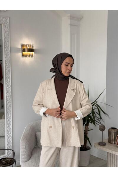 QOOQ STORE QOOQ Simon Ceket Bej 25ss618