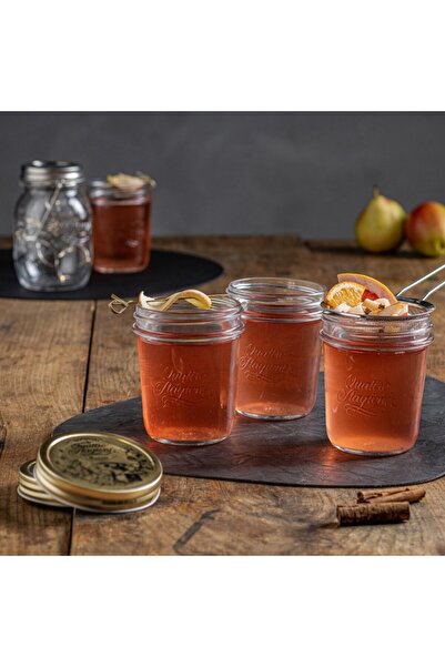 Bormioli Rocco Set of 6 glass jars with lids BORMIOLI QUATTRO STAGIONI, 320ml, D8.9xH10.8cm (3.54756)