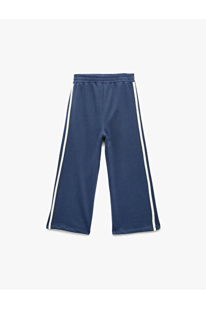 Koton Pamuklu Beli Lastikli Geniş Paça Lacivert Kız Bebek Eşofman Altı 6Wmg40043Ak