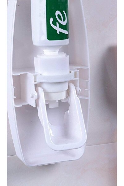 zola Toothpaste dispenser, Zola®, with holder for 5 toothbrushes, Zola®, 15 x 7.5 cm, white and orange