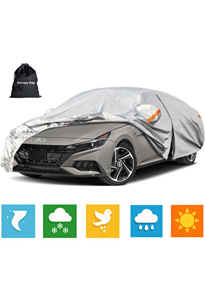 Elindor ® Husă auto gri cu 6 straturi, husă de protecție completă, anti-grind...