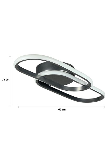 LEGACY Zzez Gri Renk Modern Tasarım Beyaz Ledli Cafe - Mutfak - Salon 2 Li Led Avize