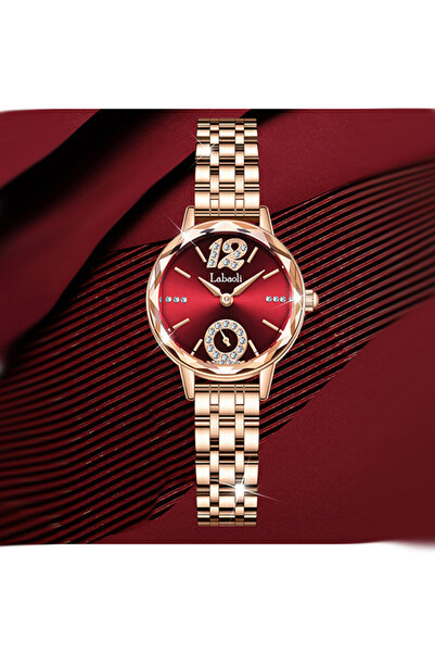 Youtrico Labaoli Luxurious rose gold watch,Round,diamond-set indexes