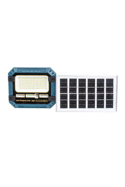 Z-Tools Proiector LED cu energie solară, 100W, panou detașabil, cu telecomandă IP66 ZTS8984