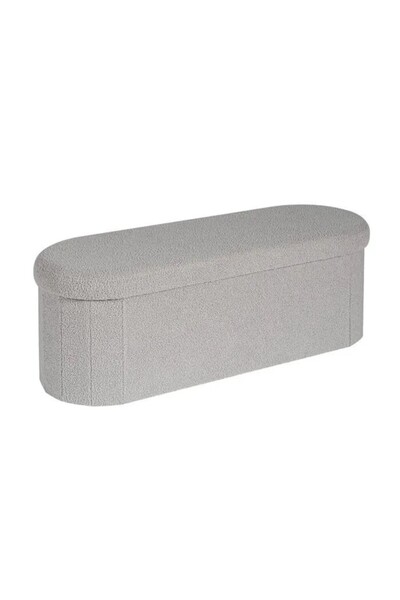 OEM Folding Storage Box Ottoman, Upholstered with Lid, Multifunctional, 75x38x36 cm, Light Gray