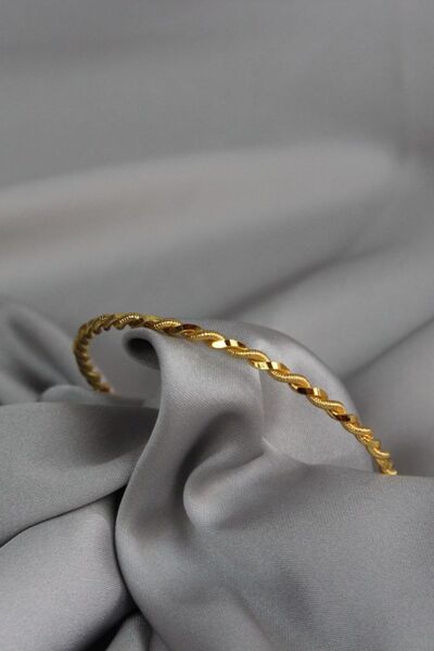 zerfine ikili Burma Model Altın kaplama Bilezik