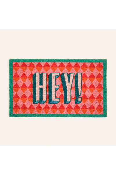 Zsa Zsa Zsu Kerala Coır Kapı Önü Paspası 45x75 Cm Kırmızı - Pembe