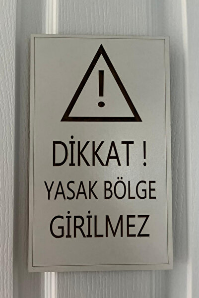 LERİS 1 Parça DİKKAT Yazılı Ahşap Tablo esprili komik sözler duvar KAPI yazıları