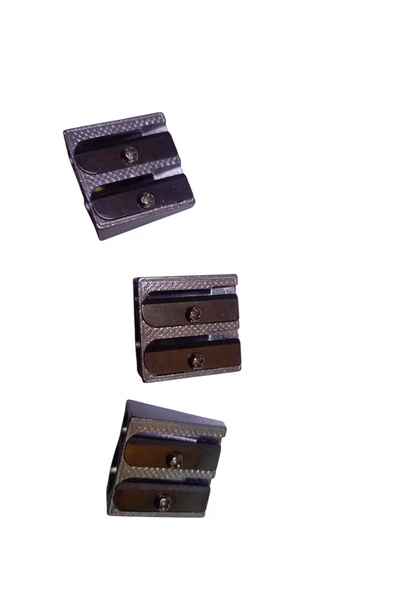 Linea Metal Double Hole Pencil Sharpener (Three Pieces)