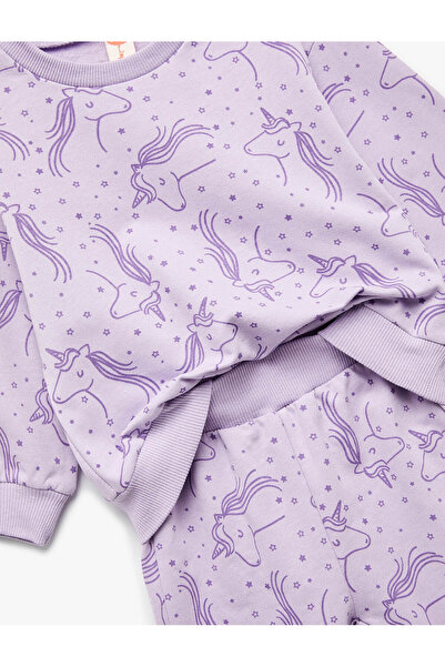 Koton Lila Kız Bebek Alt-Üst Takım 6WMG10122AK