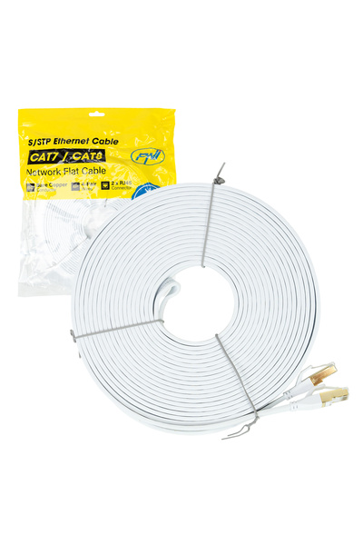 PNI Flat network cable S/STP CAT8 U8150W, 2 x RJ45, 15m