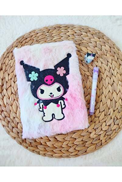 Pembe Çarşı مجموعة دفتر ملاحظات من القطيفة من كورومي مع ممحاة طويلة وقلم تحديد