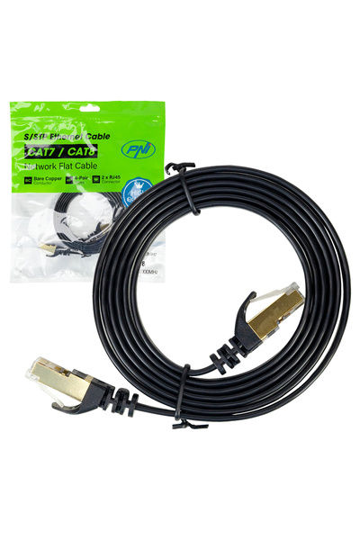 PNI Flat network cable S/STP CAT7 U7015B, Patch, 2 x RJ45, 4 pairs of wires, ...