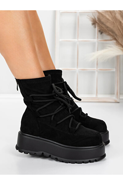 mei Ghete Dama cu Platforma 56WL3 Negru