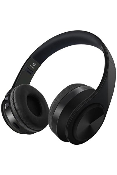 OEM Casti audio wireless cu radio FM, cititor card SD-TF, microfon, intrare jack 3.5mm - culoare negru