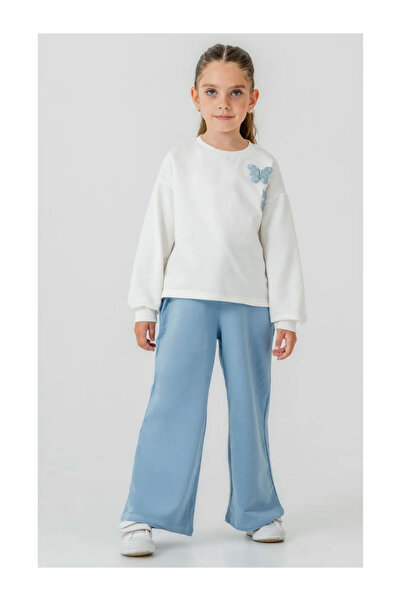 QUEEN KİDS مجموعة كوين كيدز للبنات 6251 باللون الأزرق الوردي